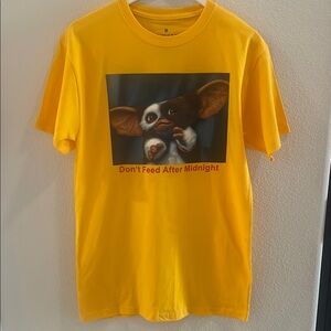 Yellow Graphic T-Shirt with Gremlin Design